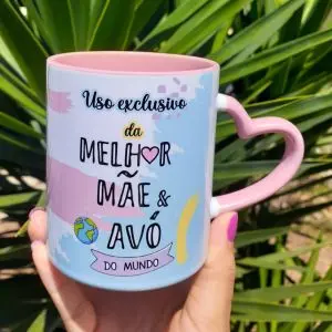 Caneca Personalizada Melhor Mãe e Avó - Voar Personalizados