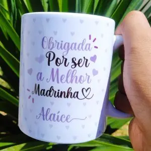 Caneca Personalizada Melhor Madrinha - Voar Personalizados