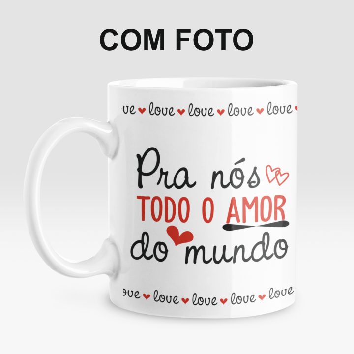 Caneca Casal ao Seu Lado Sou Mais Feliz Meu Coração É Seu