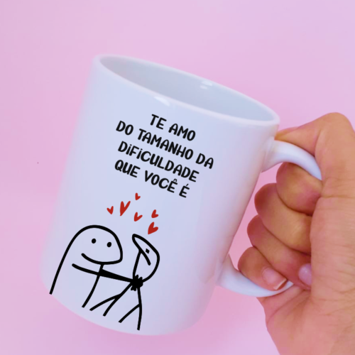 Caneca Te amo do tamanho da dificuldade que você é - Imagem 2