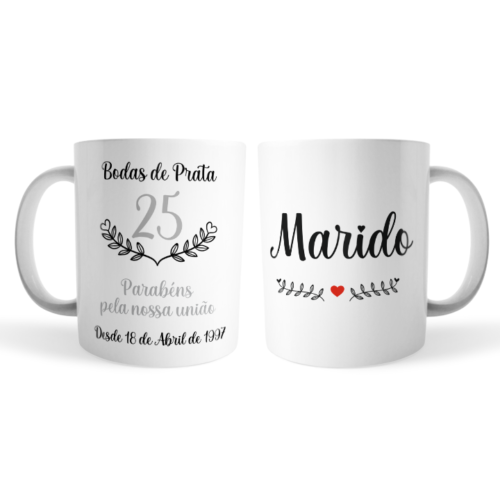 Caneca Bodas de Prata