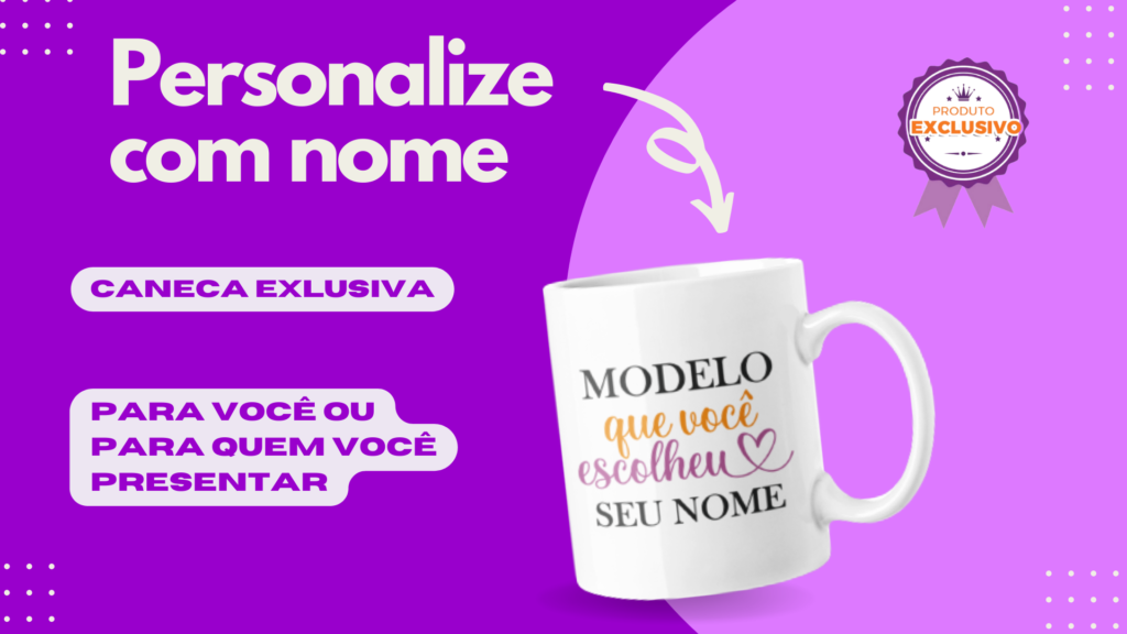 caneca personalizada com nome