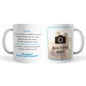 Caneca Personalizada com foto para pastor