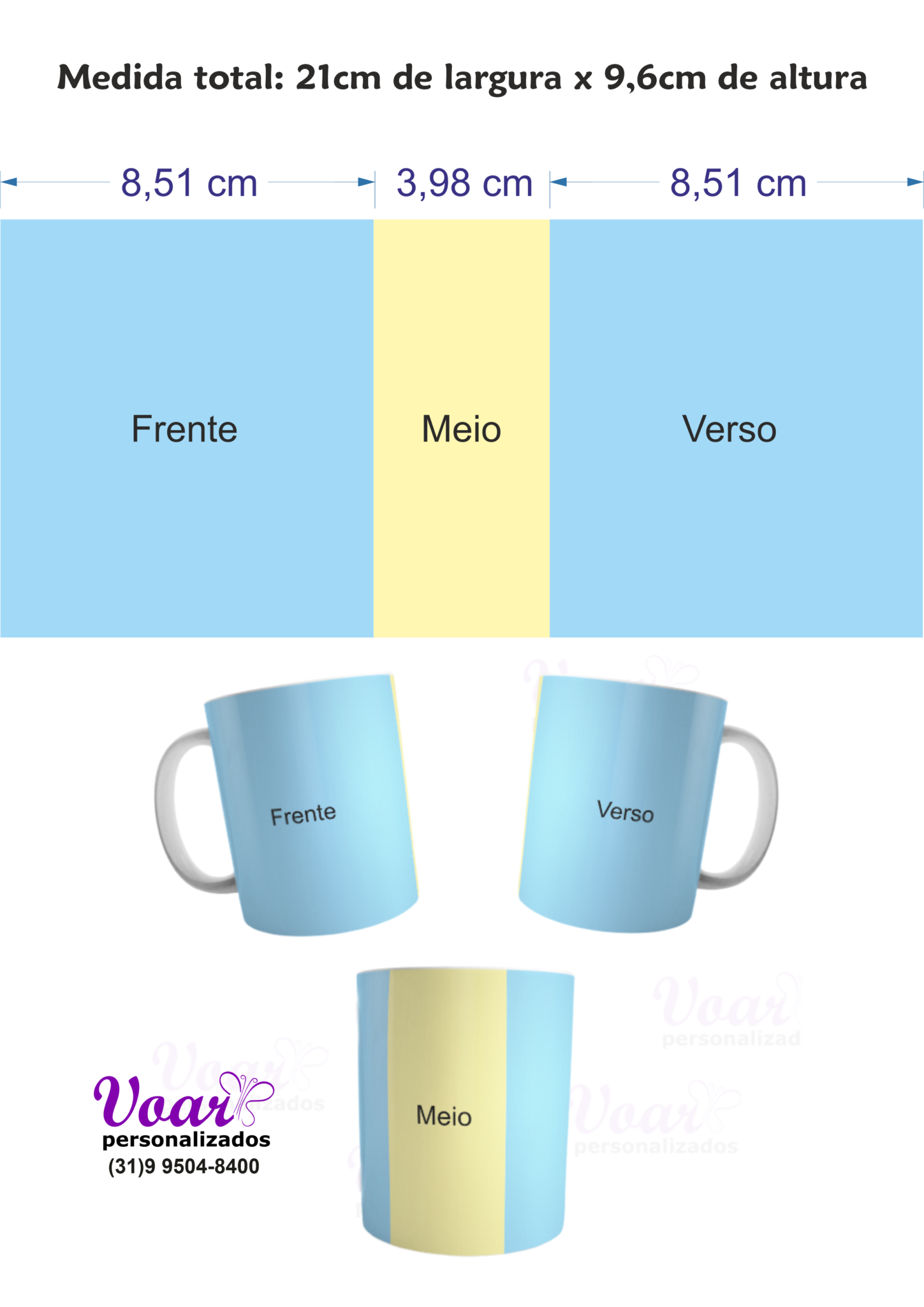 Caneca Clássica - Sua arte aqui - Voar Personalizados