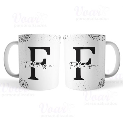 Caneca masculina com nome e inicial - Imagem 2