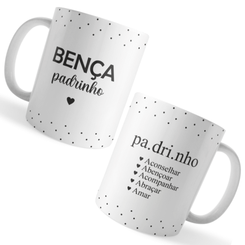 Caneca Padrinho Bença – Presente Criativo e Carinhoso