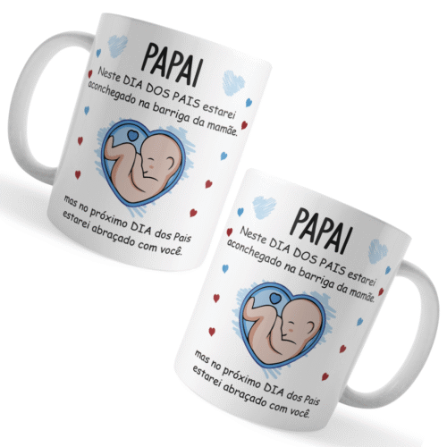 Caneca Personalizada Primeiro Dia dos Pais ainda não nasceu - Imagem 2