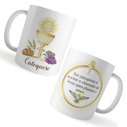 Caneca Catequese Catequista - Presente católico Mensagem Fé