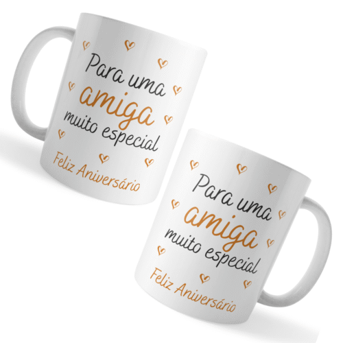 Caneca Aniversário Amiga Muito Especial – Presente Feminino - Imagem 3