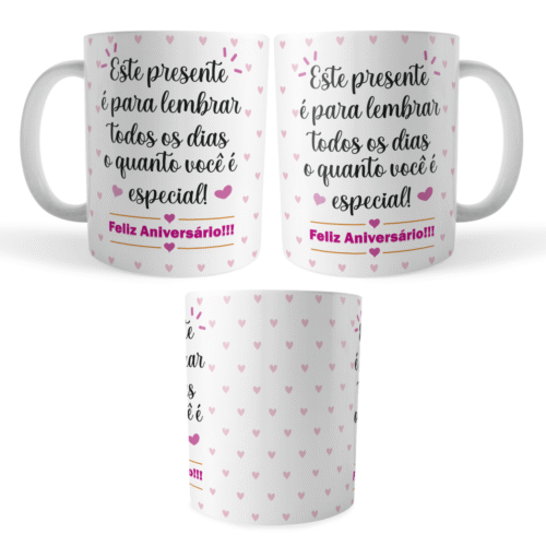 Caneca Aniversário Presente Especial – Amizade Especial - Imagem 4