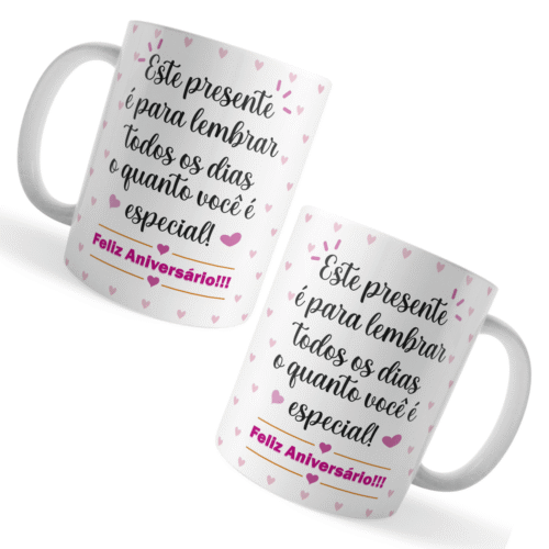 Caneca Aniversário Presente Especial – Amizade Especial - Imagem 3