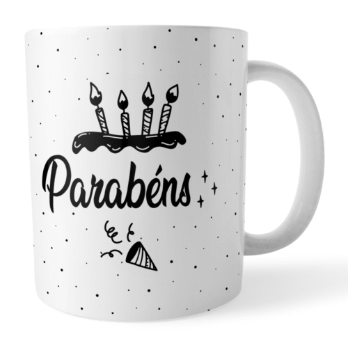 Caneca Parabéns – Presente Aniversário com Estilo Moderno - Imagem 2