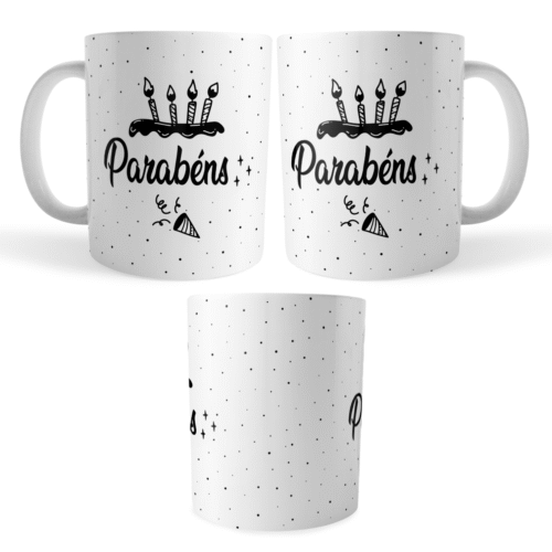 Caneca Parabéns – Presente Aniversário com Estilo Moderno - Imagem 4