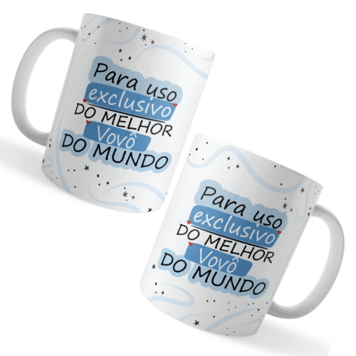 Caneca Xicara Melhor Vovô do Mundo Uso Exclusivo Vovô - Imagem 3
