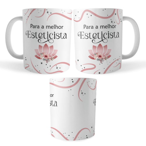 Caneca Xicara Para Melhor Esteticista  Presente Profissional - Imagem 4