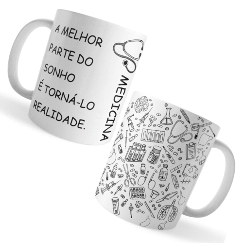 Caneca Xicara Medicina Médico Melhor Sonho Realidade