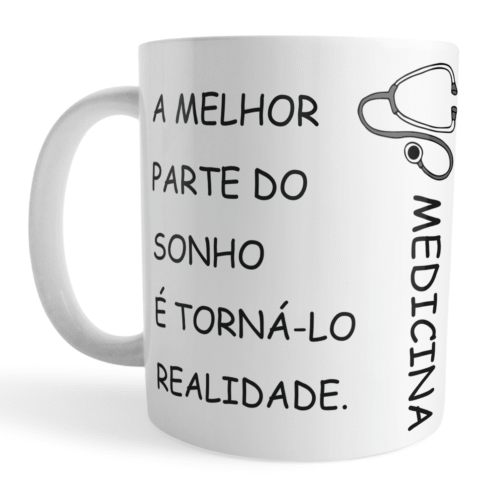 Caneca Xicara Medicina Médico Melhor Sonho Realidade - Imagem 2
