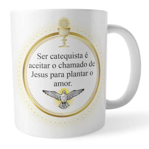 Caneca Xicara Ministro da Eucaristia Catequista - Imagem 3
