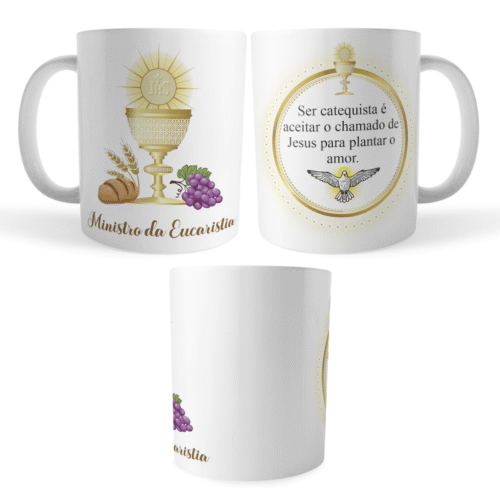 Caneca Xicara Ministro da Eucaristia Catequista - Imagem 4