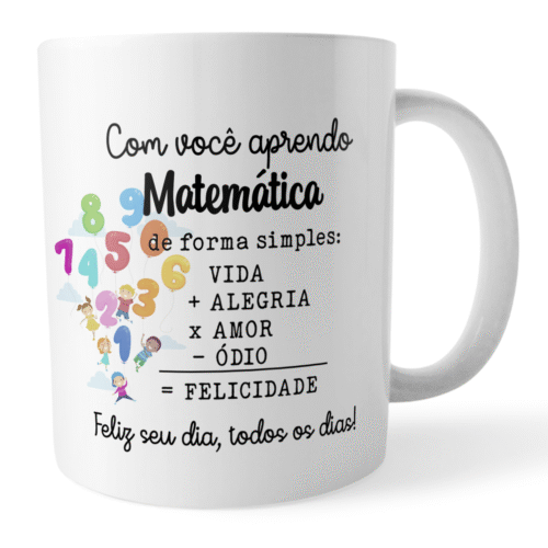 Caneca Xicara Professor de Matemática Dia dos Professores - Imagem 4