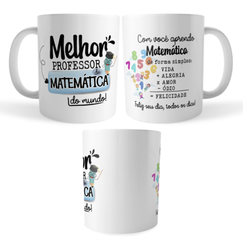 Caneca Xicara Professor de Matemática Dia dos Professores - Imagem 3