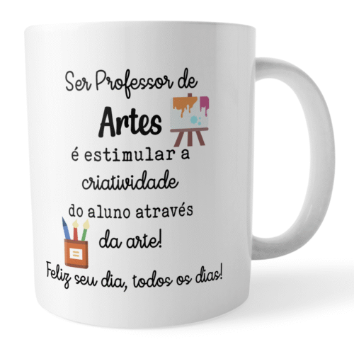Caneca Xicara Professor de Artes Dia dos Professores - Imagem 2