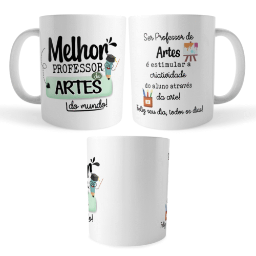 Caneca Xicara Professor de Artes Dia dos Professores - Imagem 4