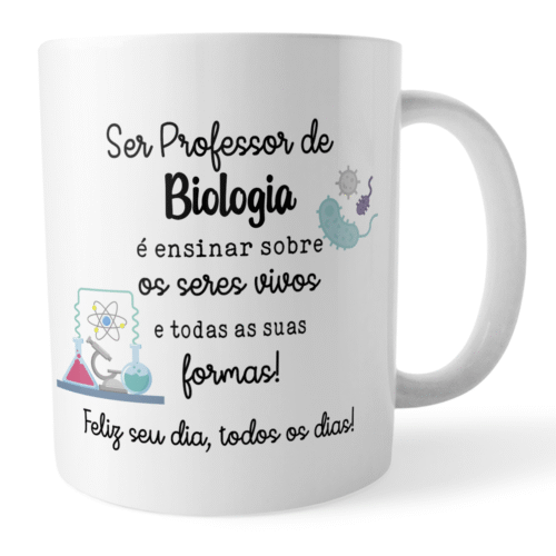 Caneca Xicara Professor de Biologia Dia dos Professores - Imagem 2