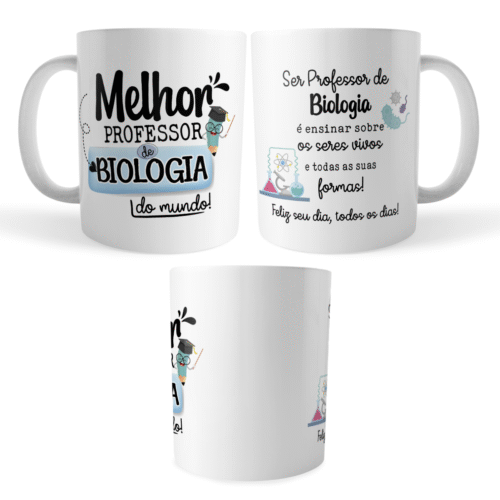 Caneca Xicara Professor de Biologia Dia dos Professores - Imagem 4