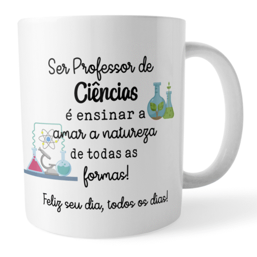 Caneca Xicara Professor de Ciências Dia dos Professores - Imagem 2