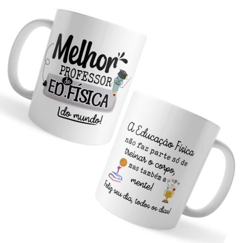 Caneca Xícara Professor de Educação Física Dia dos Professores - Imagem 3