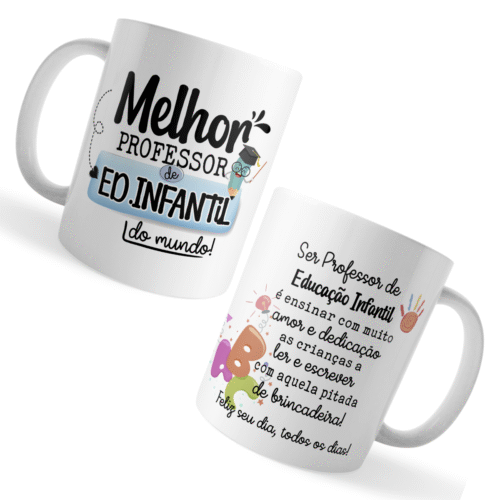 Caneca Xícara Professor de Educação Infantil Dia dos Professores - Imagem 3