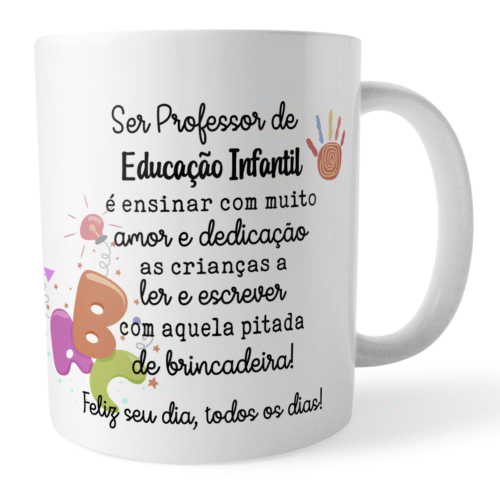 Caneca Xícara Professor de Educação Infantil Dia dos Professores - Imagem 2