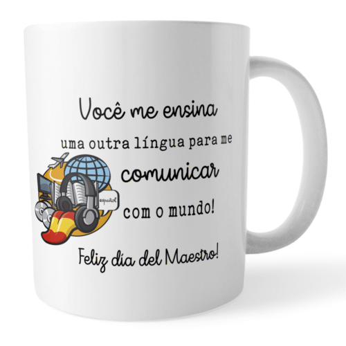 Caneca Xícara Professor de Espanhol Dia dos Professores - Imagem 2