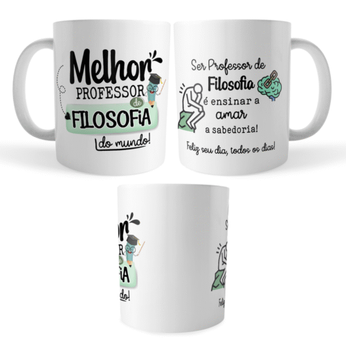 Caneca Xícara Professor de Filosofia Dia dos Professores - Imagem 4