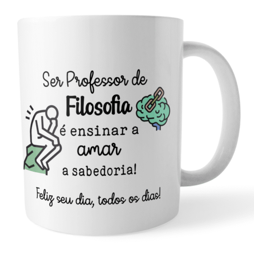 Caneca Xícara Professor de Filosofia Dia dos Professores - Imagem 2