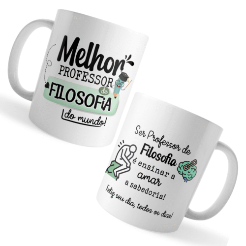 Caneca Xícara Professor de Filosofia Dia dos Professores - Imagem 3