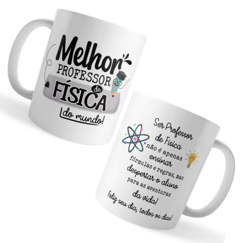 Caneca Xícara Professor de Física Dia dos Professores - Imagem 3
