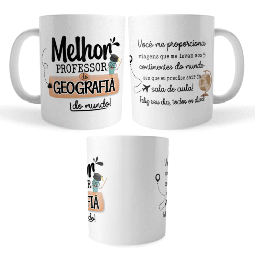 Caneca Xícara Professor de Geografia Dia dos Professores - Imagem 2