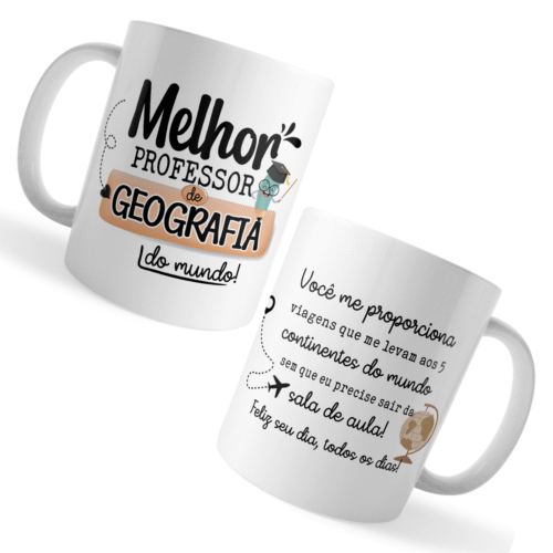 Caneca Xícara Professor de Geografia Dia dos Professores - Imagem 4