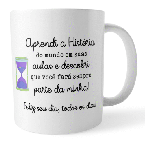 Caneca Xícara Professor de História Dia dos Professores - Imagem 2