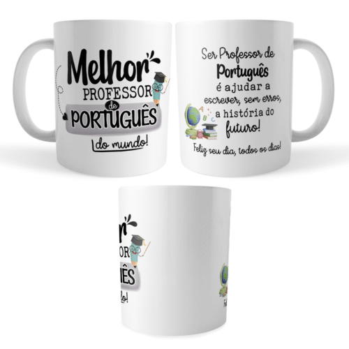 Caneca Xícara Professor de Português Dia dos Professores - Imagem 4
