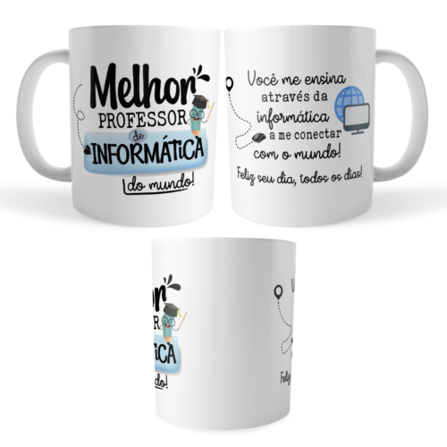 Caneca Xícara Professor de Informática Dia dos Professores - Imagem 4
