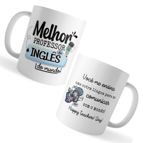 Caneca Xícara Professor de Inglês Dia dos Professores - Imagem 3
