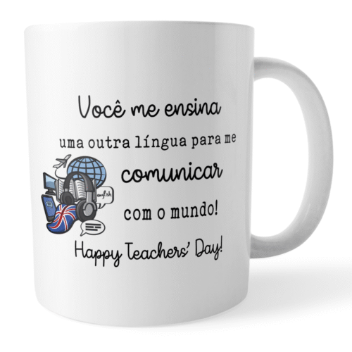 Caneca Xícara Professor de Inglês Dia dos Professores - Imagem 2
