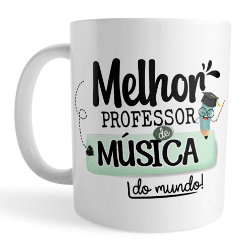 Caneca Xícara Professor de Música Dia dos Professores