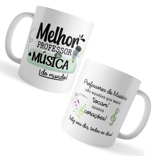 Caneca Xícara Professor de Música Dia dos Professores - Imagem 3