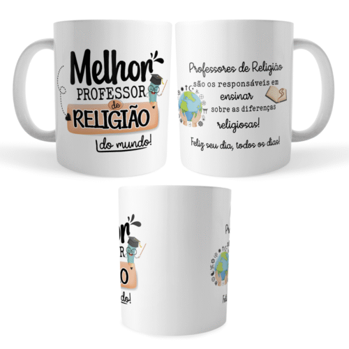 Caneca Xícara Professor de Religião Dia dos Professores - Imagem 4