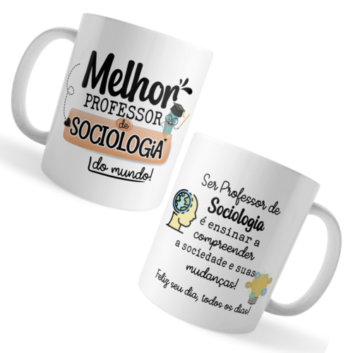 Caneca Xícara Professor de Sociologia Dia dos Professores - Imagem 3