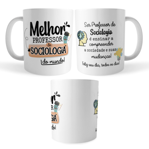 Caneca Xícara Professor de Sociologia Dia dos Professores - Imagem 4